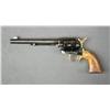 Image 1 : Cased Colt 125th Anniversary SAA revolver,  .45 cal., 7-1/2” barrel, blue finish with  gold accentin