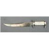 Image 2 : Beautiful large Bowie style knife approx.  15-1/2” overall with an approx. 11” unmarked  blade, silv