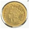 Image 2 : 1856 $3 U.S. Gold Coin, uncirculated, not  professionally graded. Est. $600-$1,200