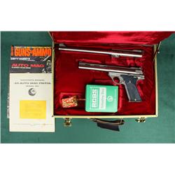 TDE Model 180 Auto Mag semi-auto pistol, .44  Auto Mag. cal., 7” ventilated rib barrel,  stainless s