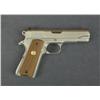 Image 1 : Colt Combat Commander semi-auto pistol, .45  cal., 4-1/4” barrel, brushed nickle finish,  checkered 