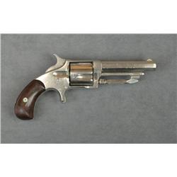 Wesson and Harrington spur trigger revolver,  .38 cal., 3-1/2” octagon barrel, nickel  finish, rosew