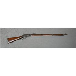 Winchester Model 1873 lever action musket,  .44 cal., 30” round barrel, three barrel  bands, blue fi