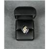 Image 1 : Ladies Princess cut Diamond & Sapphire Ring.  Approx. 1.22 carat center Diamond with  approx. .50 ca