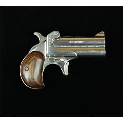American Derringer Corp. O/U two shot  derringer, .44 Special cal., 3” barrels,  nickel finish, wood