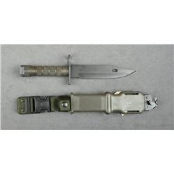 U.S. military M9 bayonet by Lan-Cay with  composite sheath and woven hanger in  excellent condition 