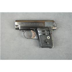 Colt Model 1908 hammerless .25 pocket auto  pistol, .25 cal., 2” barrel, blue finish,  checkered bla