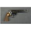 Image 1 : Colt Python Model DA revolver, .357 Magnum  cal., 6” barrel, blue finish, checkered Colt  medallion 