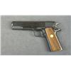 Image 3 : Colt Government Model semi-auto pistol, .45  cal., 5” barrel, blue finish, checkered Colt  medallion