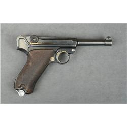 1918 Luger by DWM, serial #343; two matching  clips, holster by Klinge, 1937 dated, nazi  buckle, ta