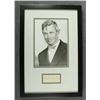 Image 1 : Framed and matted photocopy of Will Rogers  and a signature with frame approx. 18” x 12”  overall; b
