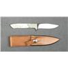Image 1 : Collector’s knife and leather sheath by  George Walker, approx. 8” overall with an  approx. 4” blade