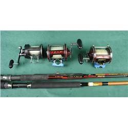 Great fishing lot including Penn Senator II  reel, a Penn Special 4/0 Senator Model 113H  reel and a