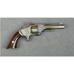 Smith & Wesson first model second issue, .22  caliber revolver, blue and silver finish,  varnish woo