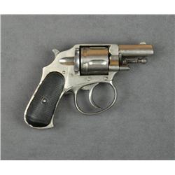 Diminutive Belgian DA revolver by A.  Francotte, 6.35mm cal., 1-1/2” barrel, nickel  finish, checker