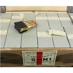 Crate of Greek surplus 30-06 ammunition,  approx. 16 boxes with Garand clips.  Est.:   $100-$200.