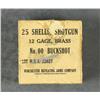 Image 1 : Box of 25 12 Gauge brass shotgun shells for  No. 00 Buckshot by Winchester Repeating Arms  Co. in ov