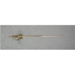 Victorian-era open basket guard rapier  approx. 41” overall with an approx. 34” blade  with vine and