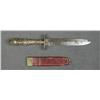 Image 1 : Henry Hobson & Son cutlery style bowie knife  with red leatherette sheath approx. 10-1/2”  overall w
