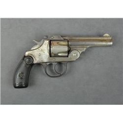 Iver-Johnson DA revolver, .38 cal., 3-1/2”  barrel, nickel finish, checkered hard rubber  grips, #NV
