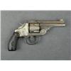 Image 1 : Iver-Johnson DA revolver, .38 cal., 3-1/2”  barrel, nickel finish, checkered hard rubber  grips, #NV