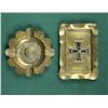 Image 1 : Lot of two pieces of German trench art  ashtrays including a circular piece with  “Gott Mit Uns” rel