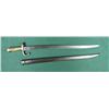 Image 1 : French Model 1866 bayonet and metal scabbard  in overall very good condition showing a  bright blade