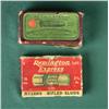 Image 1 : Partial box of Remington/UMC.38 Colt Special  cartridges with green label and maroon  background in 