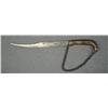 Image 1 : Small thin curved blade Mexican knife approx.  11” overall with an approx. 7” blade that  shows a gr