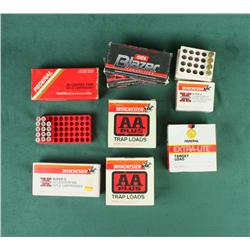 Lot of ammo in plastic carry case including  numerous boxes of Winchester and Federal 12  gauge Trap