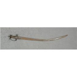 Classic Mid-eastern Tulwar curved blade  sword, approx. 35” overall in uncleaned fair  condition sho