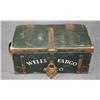 Image 1 : High quality older reproduction of a Wells  Fargo & Co. strong box, approx. 18” x 10” x  8” made of 