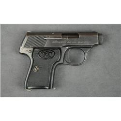 Walther Model 5 semi-auto pistol, 6.35mm  cal., blue finish, checkered black hard  rubber grips, #95