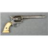 Mexican copy of a Colt SAA, .44 cal., 7-1/2”  barrel, grey patina, old bone grips, #NVSN.  This gun 