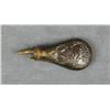 Image 2 : Remington bent spout brass embossed powder  flask with birds and hunting dog decoration  in overall 