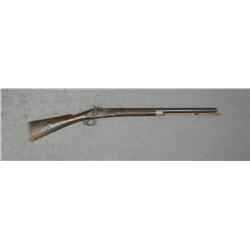 Halfstock percussion plains type short rifle, lock plate marked “J N ...