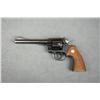 Image 1 : Colt Officer’s Model Match DA revolver, .38  Special cal., 6” barrel, blue finish,  checkered medall