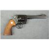 Image 2 : Colt Officer’s Model Match DA revolver, .38  Special cal., 6” barrel, blue finish,  checkered medall