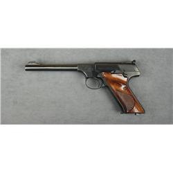 Colt Woodsman Target semi-auto pistol, .22LR  cal., 6” barrel, blue finish, checkered thumb  rest wo