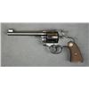 Image 1 : Colt Officers Model flat top target DA  revolver, .38 cal., 6” barrel, blue finish,  checkered medal