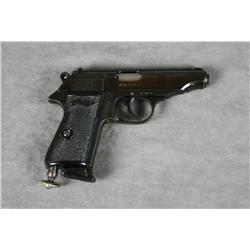 Walther Model PP semi-auto pistol, .22LR  cal., 3-3/4” barrel, black finish, checkered  plastic grip