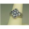 Image 3 : Very high quality 14 karat white gold ladies  custom made ring set with 9 matching oval  Tanzanites 