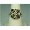 Image 1 : Exquisite ornate 14 karat yellow gold ladies  ring fine set with over 71 round white and  enhanced c