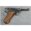 Image 1 : German Luger by DWM semi-auto pistol, import  marked, 9mm cal., 4” barrel, mat black  finish, checke
