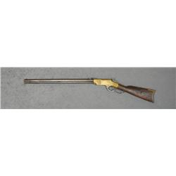 Authentic Henry lever action rifle, .44 cal.,  24” octagon barrel, blue finish, brass  frame, wood s
