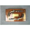 Image 1 : Cased pair of percussion European pistols,  .65 cal., 6” octagon barrels with beautiful  damascene d