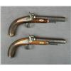 Image 2 : Cased pair of percussion European pistols,  .65 cal., 6” octagon barrels with beautiful  damascene d