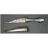 Image 2 : Mid-eastern style knife with metal sheath  showing some age, approx. 11” overall well  worn conditio