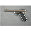 Ruger Mark II Target semi-auto pistol, .22LR  cal., 5-1/2” bull barrel, stainless steel,  checkered 