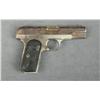 Image 2 : Colt Model 1903 semi-auto pistol, .32 cal.,  3-3/4” barrel, nickel finish, checkered hard  rubber gr